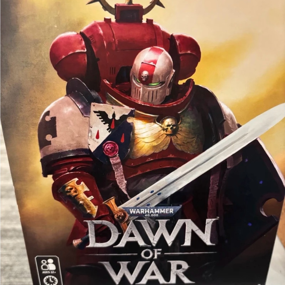 Warhammer Dawn of War Board Game Box Art - Red Space Marine